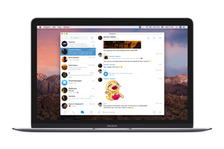 Telegram для macOS — знімок екрана